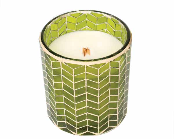 WW Chevron Mosaic Candle Apple Basket