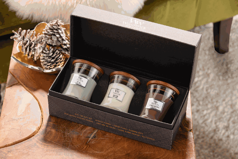 [1699068E] WW Deluxe Gift Set 3 Mini Candles Woody