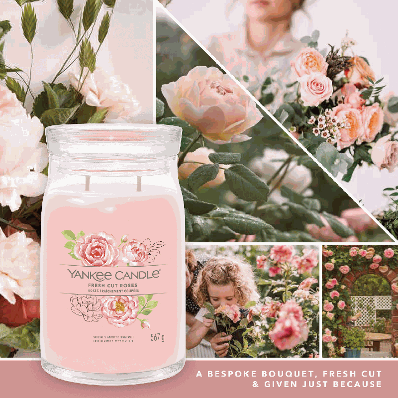 [1630682E] YC Fresh Cut Roses Signature Large Jar